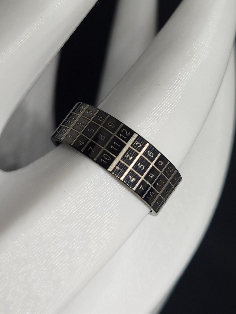 $1 | 9 | Numeric Grid Wide Band Ring